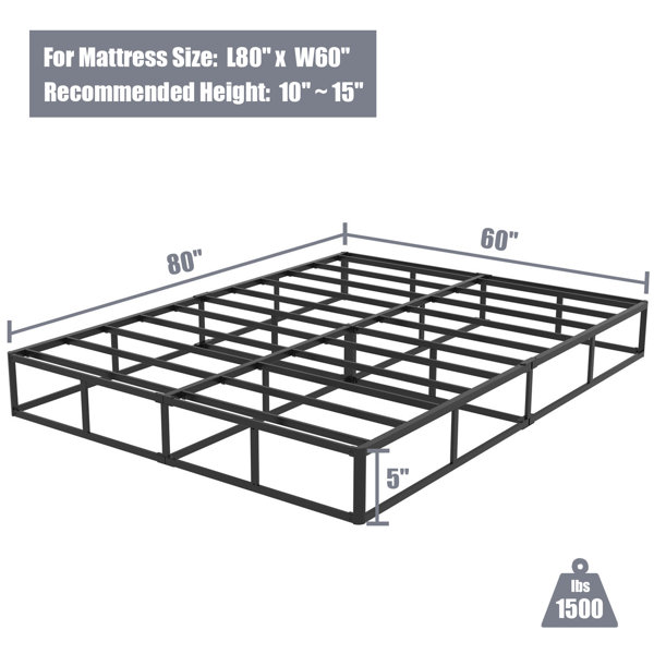 Alwyn Home Ndayisenga 5 Inch Metal Box Spring, Basics Mattress